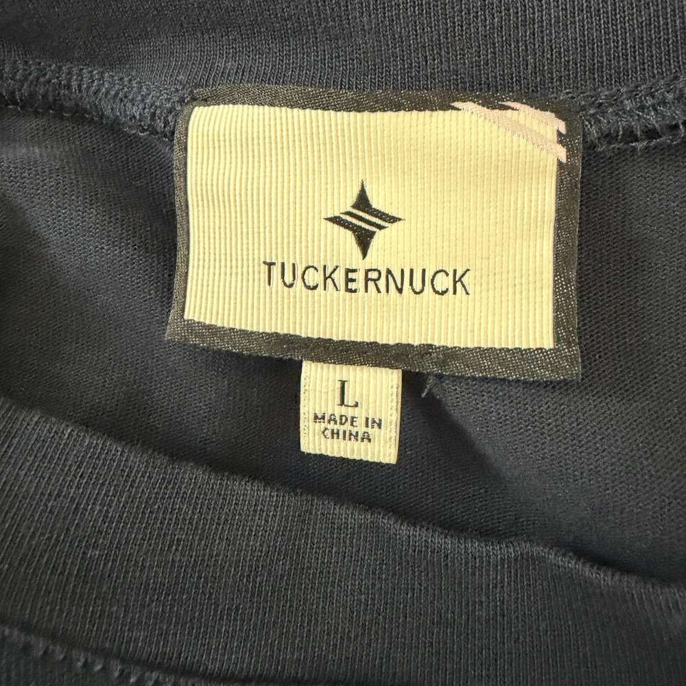 Tuckernuck Sawyer Wrap Maxi Dress L Navy Cotton Casual Minimalist Quiet Luxury - Picture 6 of 11